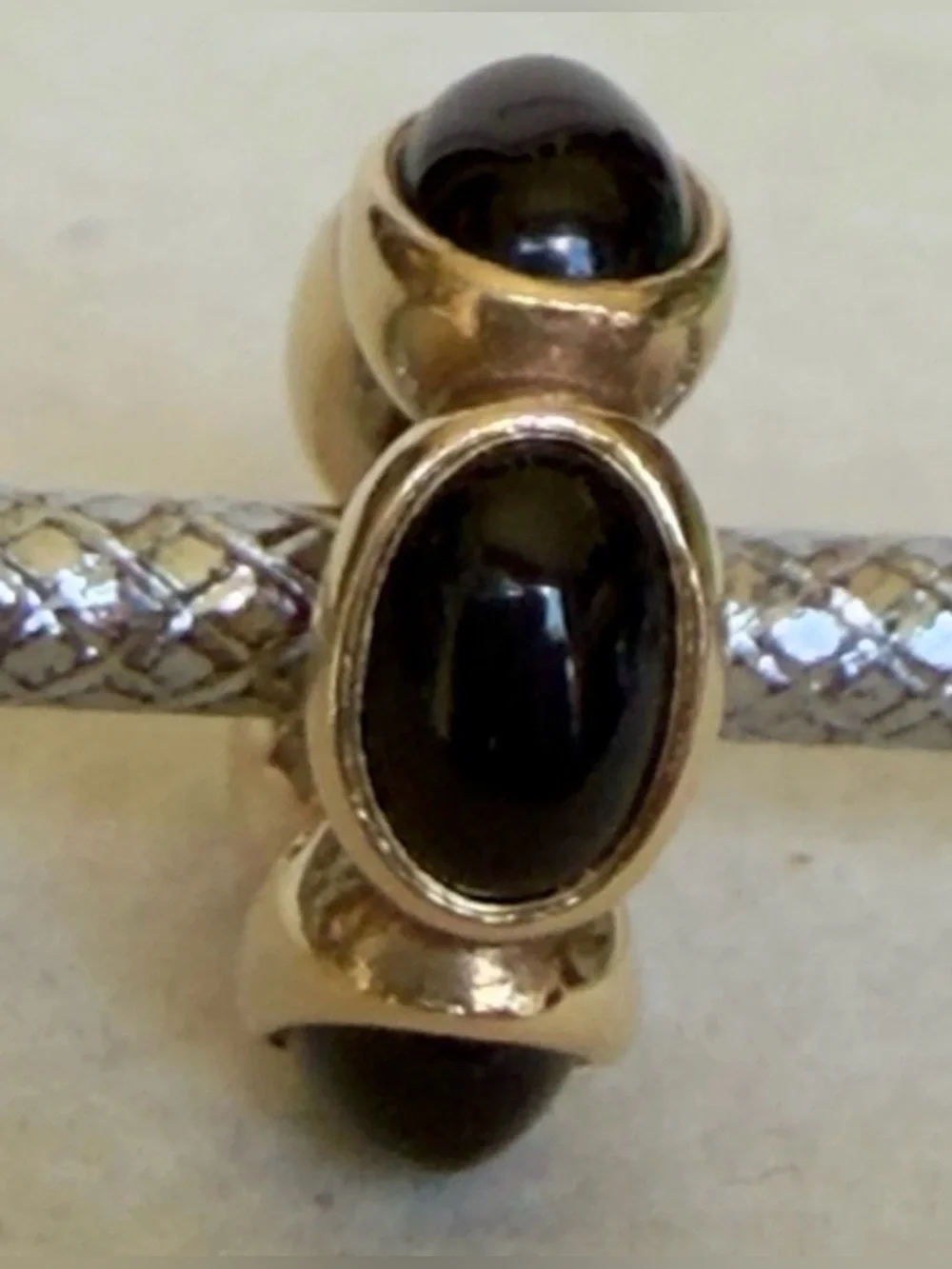 Pandora 14K Gold Yellow Onyx Cabochon Spacer - 750802ON